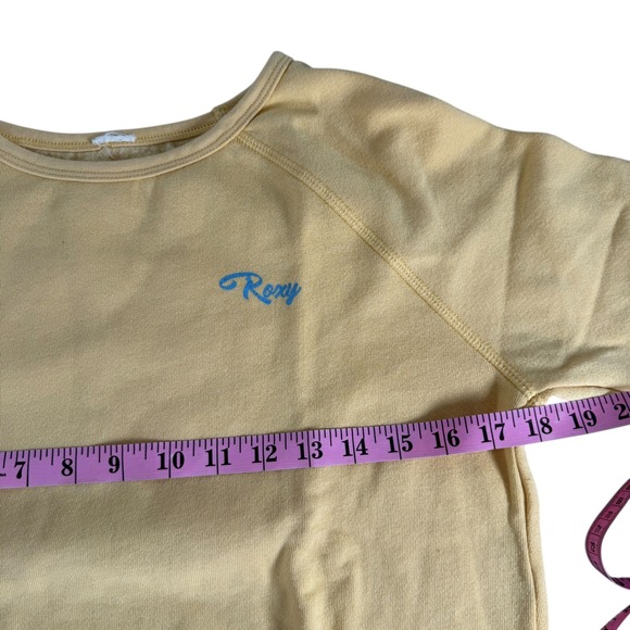 Roxy Womens Yellow California Graphic Sweatshirt Raglan Long Sleeve Size M - Picture 2 of 7